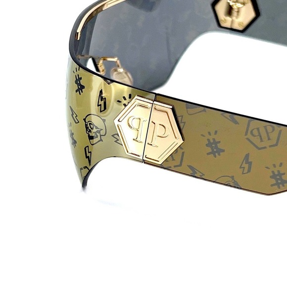 NEW!!!  PHILIPP PLEIN Sunglasses Plein Hero SPP029 Col.300L Authentic - Picture 7 of 13